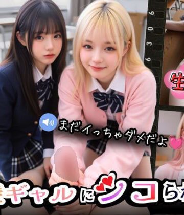 【エロ漫画raw】【実写系Hゲーム】好きな娘の前で金髪ギャルにシコられる！射精限界おち●ぽ焦らし我慢