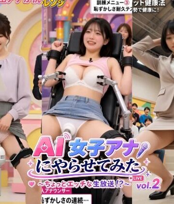 【エロ漫画raw】AI女子アナにやらせてみた 〜ちょっとエッチな生放送！？〜 vol.2