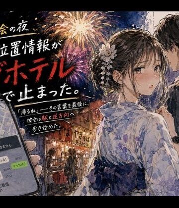 【エロ漫画raw】花火大会の夜、彼女の位置情報がラブホテルで止まった。