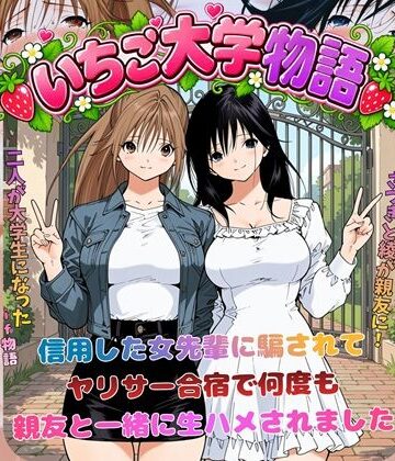 【エロ漫画raw】いちご大学物語〜信用した女先輩に騙されて親友と一緒にヤリサー合宿で何度も生ハメされました〜