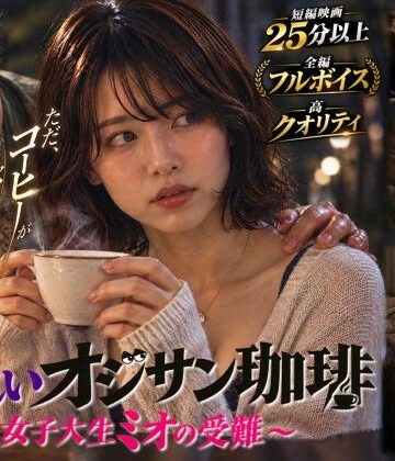【エロ漫画raw】【短編映画】オジサンが珈琲で素人女子大生を堕とすまで 〜ミオ編〜（フルボイス）